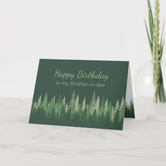 Cartão Floresta Terapêutica Natural de Aniversário Irmão