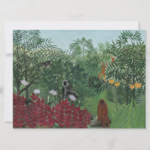 Floresta Tropical com Macacos e Cobra (Rousseau)