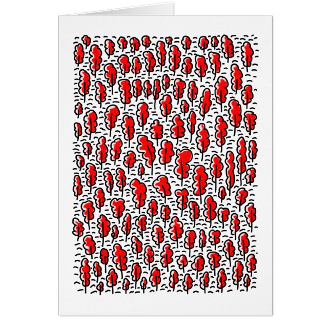 Cartão Floresta Vermelha (Frente)