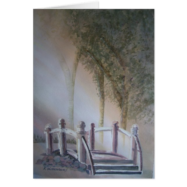 Cartão Florestas no nascer do sol (Frente)