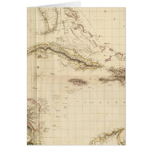 Cartão Flórida e Índias Ocidentais (Frente)