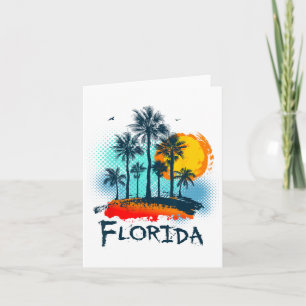 Cartão Flórida Fl Summer Miami Vibes Beach Sunshine State
