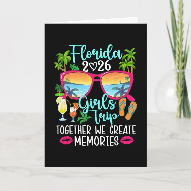 Cartão Florida Girls Trip 2026 Create Memories Florida Va (Frente)
