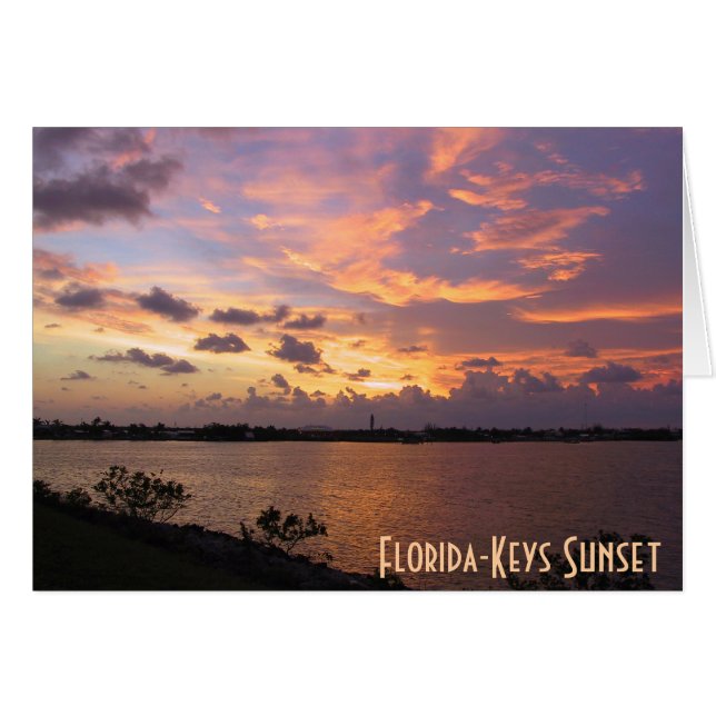 Cartão Florida Keys Sunset (Frente Horizontal)