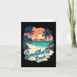 Cartão Florida Keys Vintage Key West Smathers Beach