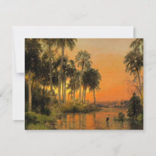 Cartão Florida Sunset, pintura de Herman Herzog