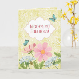Cartão Florido Fantástico! Jardim Floral Amarelo 