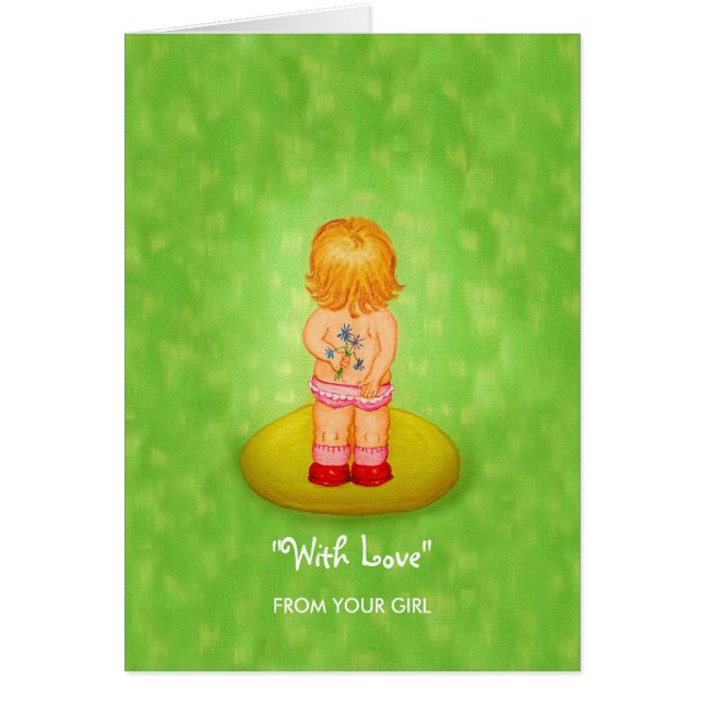 Cartão Florista com amor da filha aos pais (Frente)