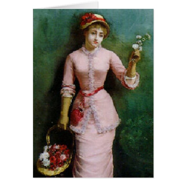 Cartão Florista no rosa (Frente)