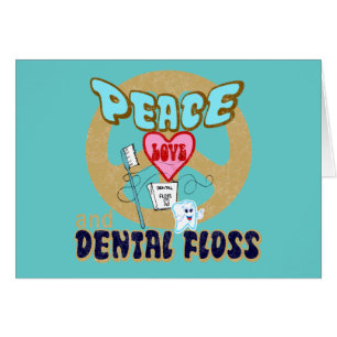 CARTÃO FLOSS DENTAL DO AMOR DA PAZ