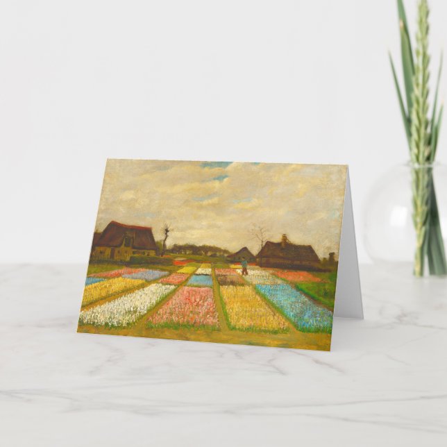 Cartão Flower Beds in Holland Blank Greeting Card (Frente)