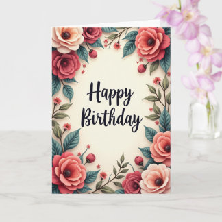 Cartão Flower Birthday Card for Her
