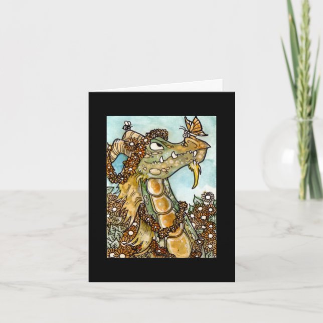 Cartão Flower Dragon Notecard (Frente)