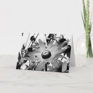 Cartão Flower in Black and White