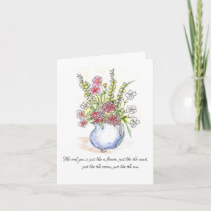 Cartão Flower just like the wind Card