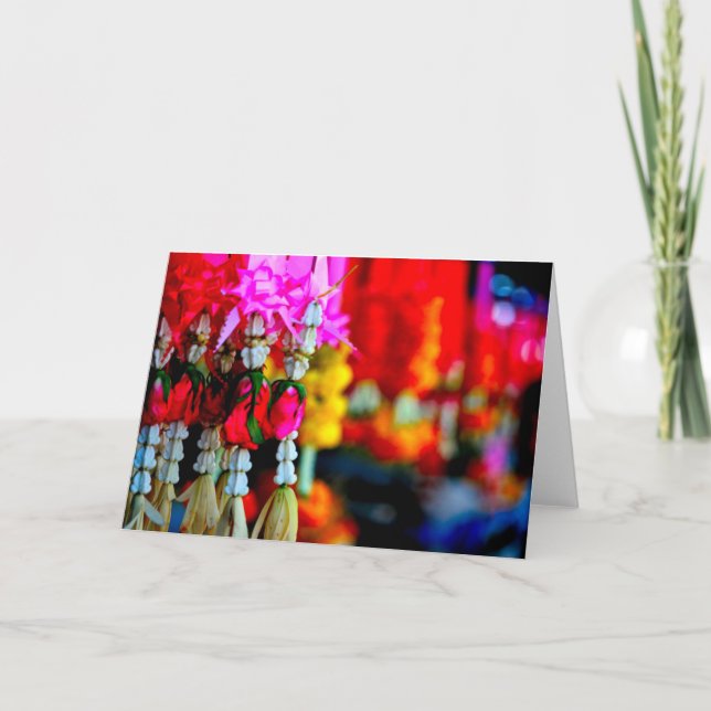 Cartão Flower Market, Chiang Mai (Frente)