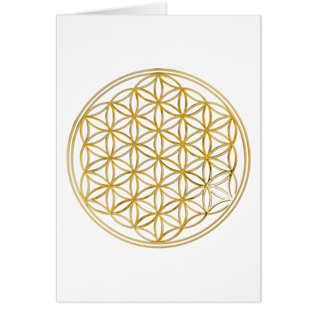 Cartão FLOWER OF LIFE - gold (Frente)