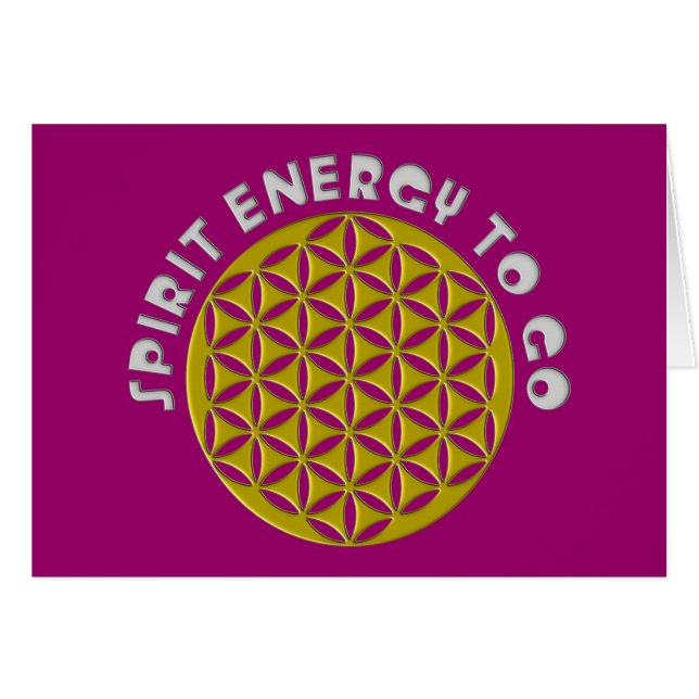 Cartão FLOWER OF LIFE - punched - SPIRIT ENERGY TO GO (Frente Horizontal)