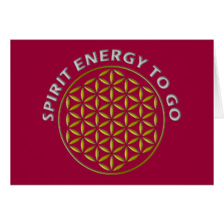 Cartão FLOWER OF LIFE - stamp - SPIRIT ENERGY TO GO