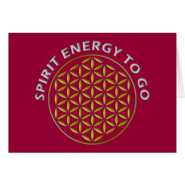 Cartão FLOWER OF LIFE - stamp - SPIRIT ENERGY TO GO (Frente Horizontal)