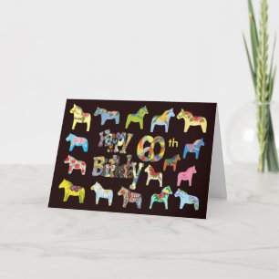 Cartão Flower Power 60th Birthday Card