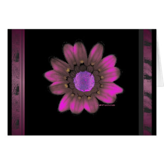 Cartão Flower power cor-de-rosa