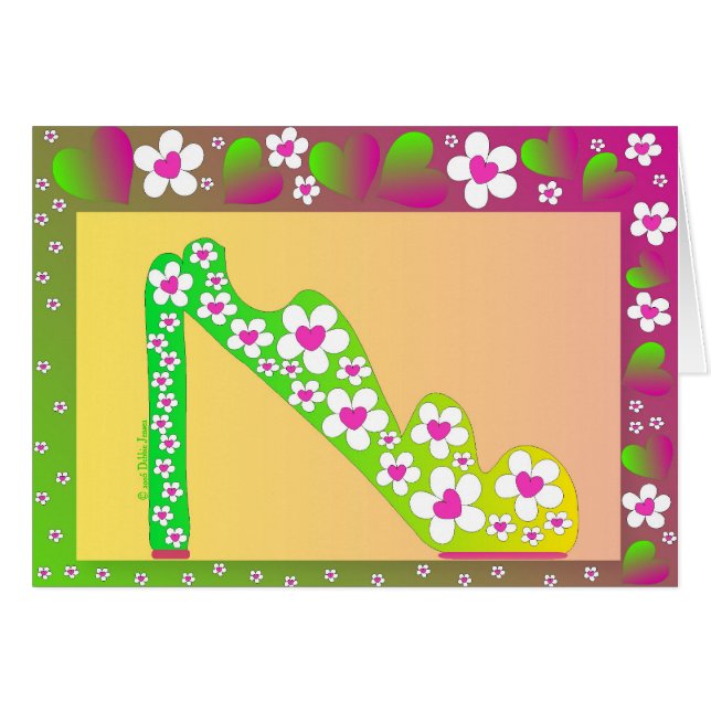 Cartão Flower power por Debbie Jensen (Frente Horizontal)