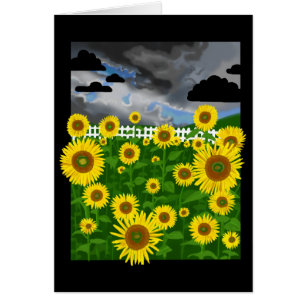 Cartão Flower Power ~Sunflowers~ Blank Note Card