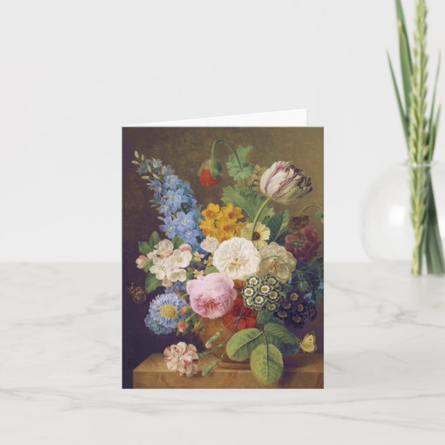 Cartão Flower Still Life by Jean Ulrich Tournier (Frente)