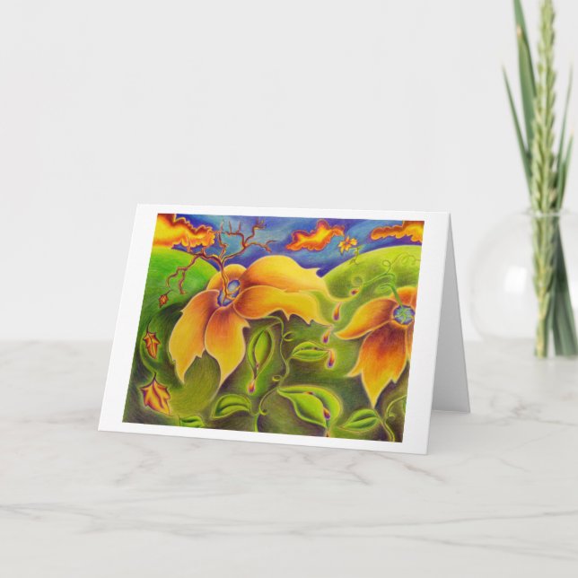 Cartão Flower Worlds greeting card (Frente)