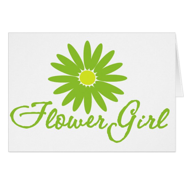 Cartão Flowergirl Daisy (Frente Horizontal)