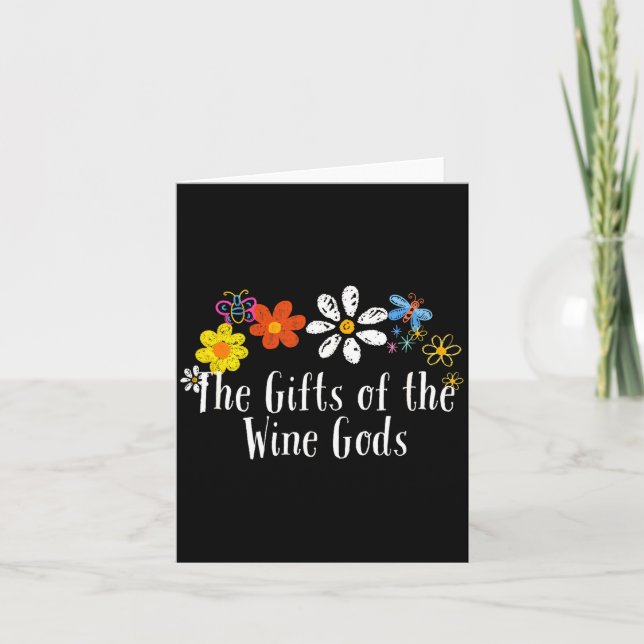 Cartão Flowers Drawing The Of The Wine Gods Funny 2025 Sa (Frente)