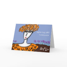 Flowers Grow 7"x5" Greeting Card w/env