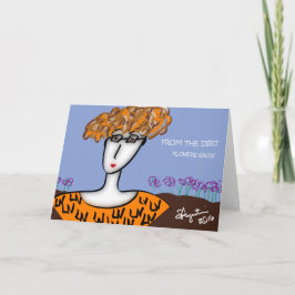 Cartão Flowers Grow 7"x5" Greeting Card w/env