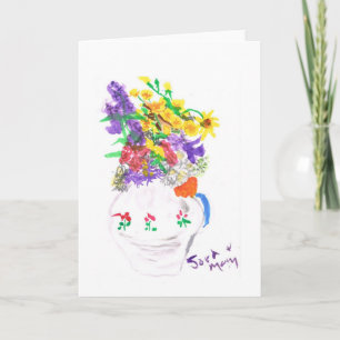 Cartão Flowers in a Vase