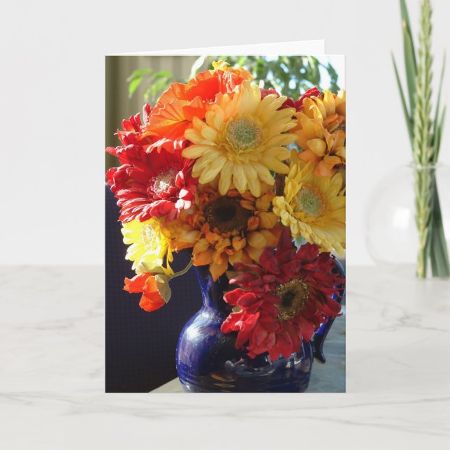 Cartão Flowers in a vase Card (Frente)