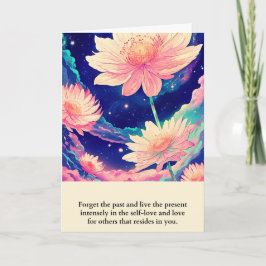 Cartão flowers message happy birthday
