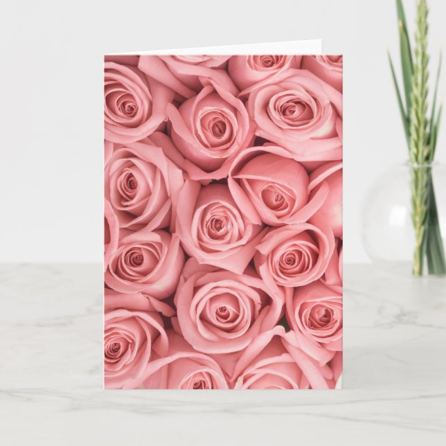 Cartão Flowers | Pink Roses (Frente)