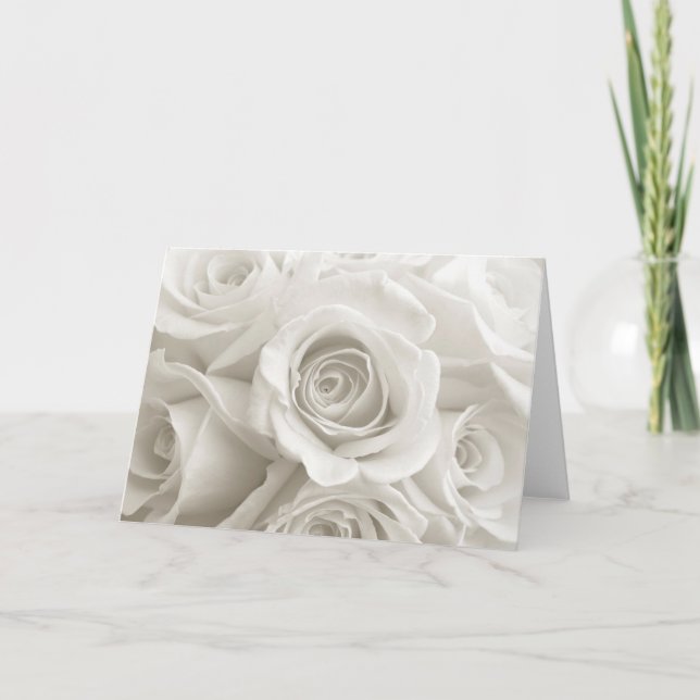 Cartão Flowers | White Roses (Frente)