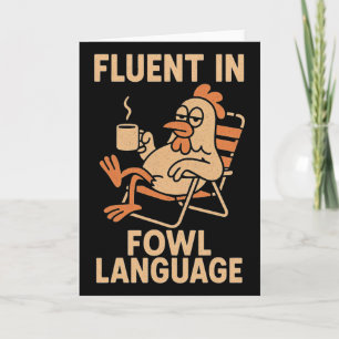 Cartão Fluente Em Linguagem Imprópria De Ave Piada Engraç