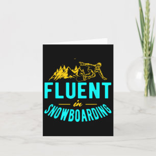 Cartão Fluente No Snowboard Winter Sports Snowboarder