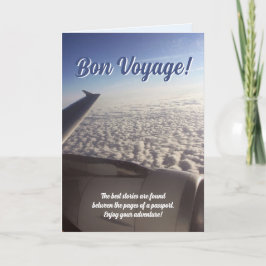 Cartão Fluffy Clouds Viagem Bon Voyage