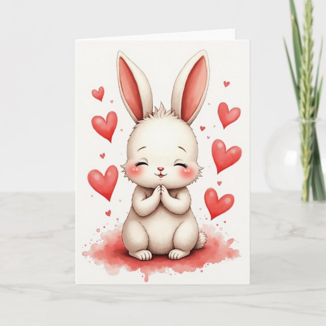 Cartão Fluffy Friend Heartfelt Thanks Card (Frente)