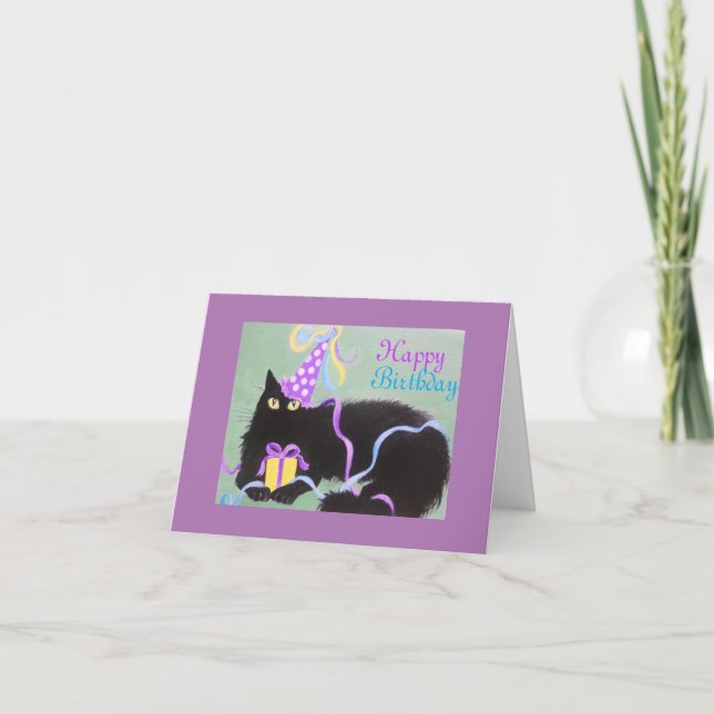 CARTÃO FLUFFY KITTY, BIRTHDAY CARD (Frente)