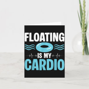 Cartão Flutuar é meu cardio ol Humor Fitness
