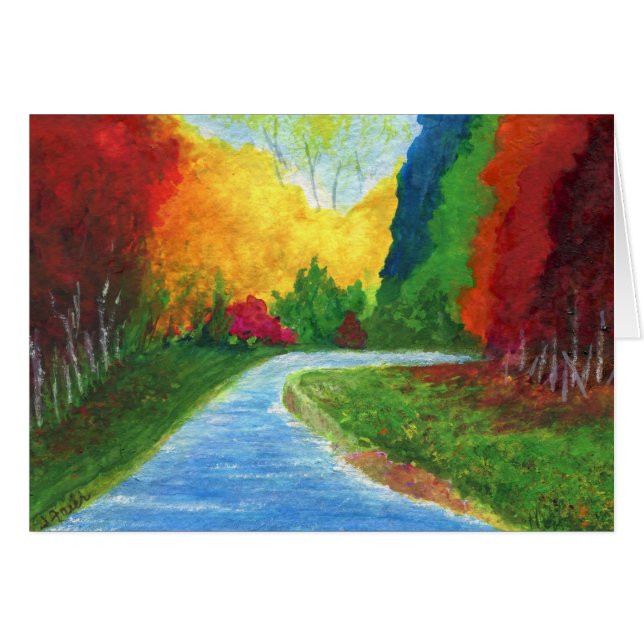 Cartão Fluxo de outono (Frente Horizontal)