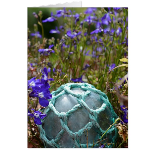 Cartão Fluxos E Flores De Pesca De Vidro (Frente)