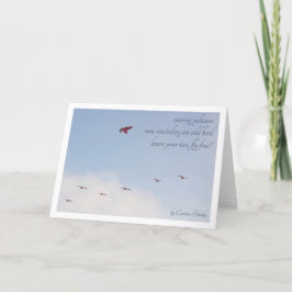 Cartão Fly Free haiku (or write your own poem)