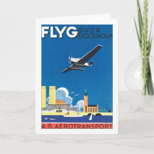 Cartão Flyg sobre Éstocolmo