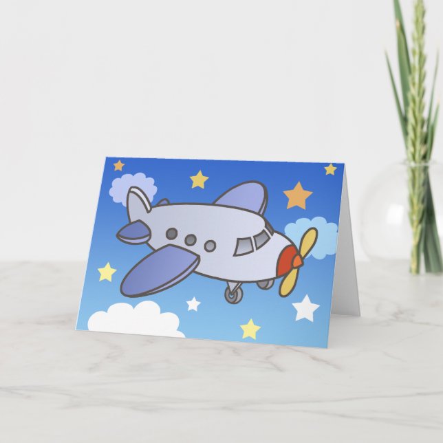 Cartão Flying High Airplane Greeting Cards (Frente)